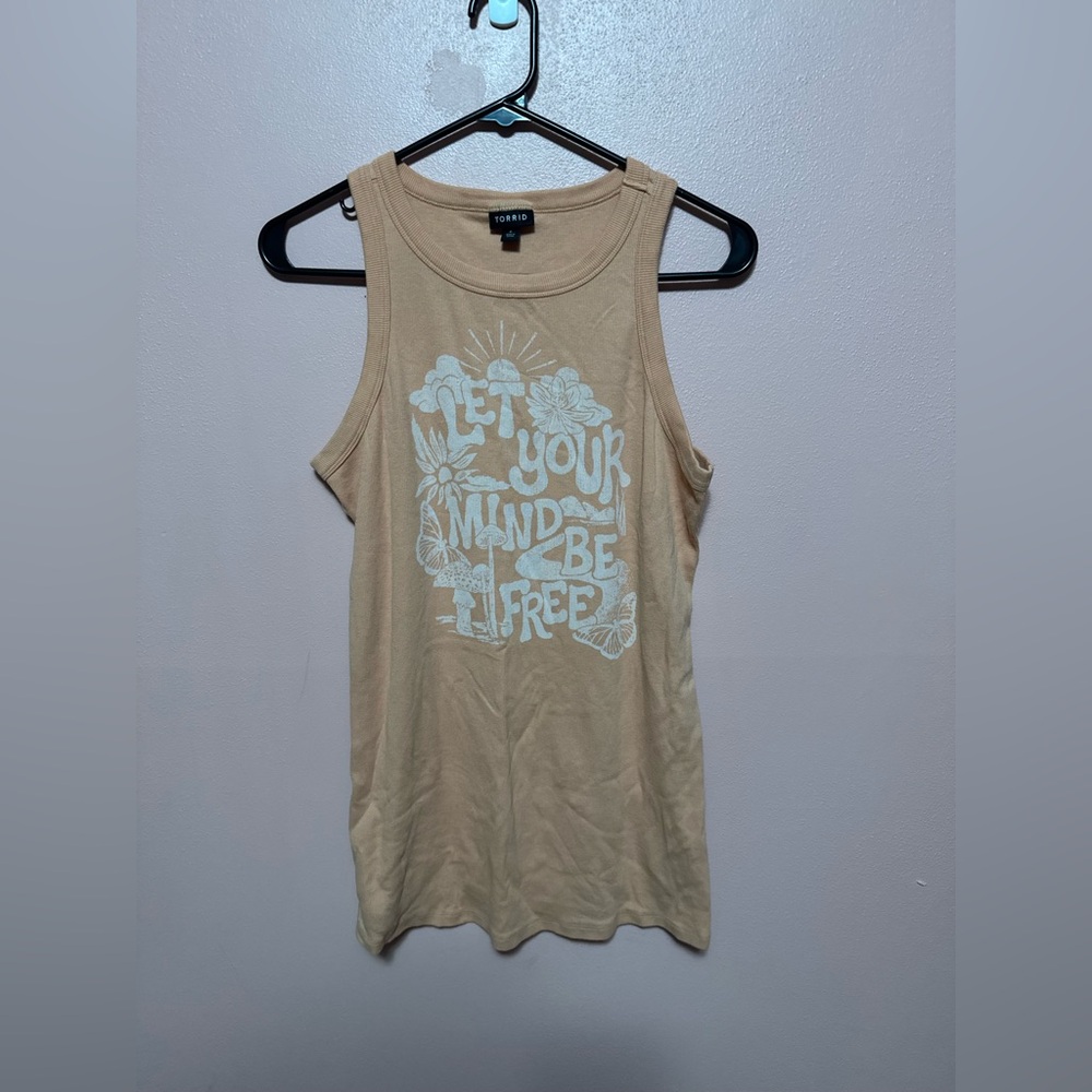 Torrid Beige Graphic Tank Top